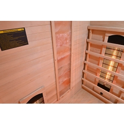 Sauna na podczerwień MO-RL3S 3-osobowa z kamieniem solnym 150x110x190cm